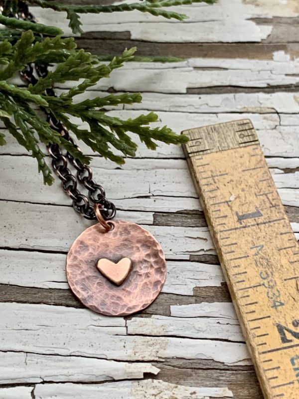Copper tiny heart necklace scaled