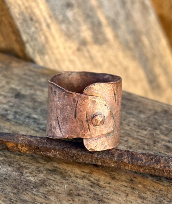 Copper organic riveted ring