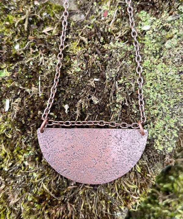 Rock outcrop copper necklace