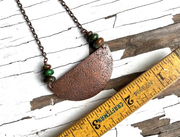 mossy stone copper and turquoise necklace size 2 scaled